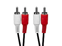 Monoprice 6ft 2 RCA Plug/2 RCA Plug M/M Cable - Black 1 Count (Pack of 1)