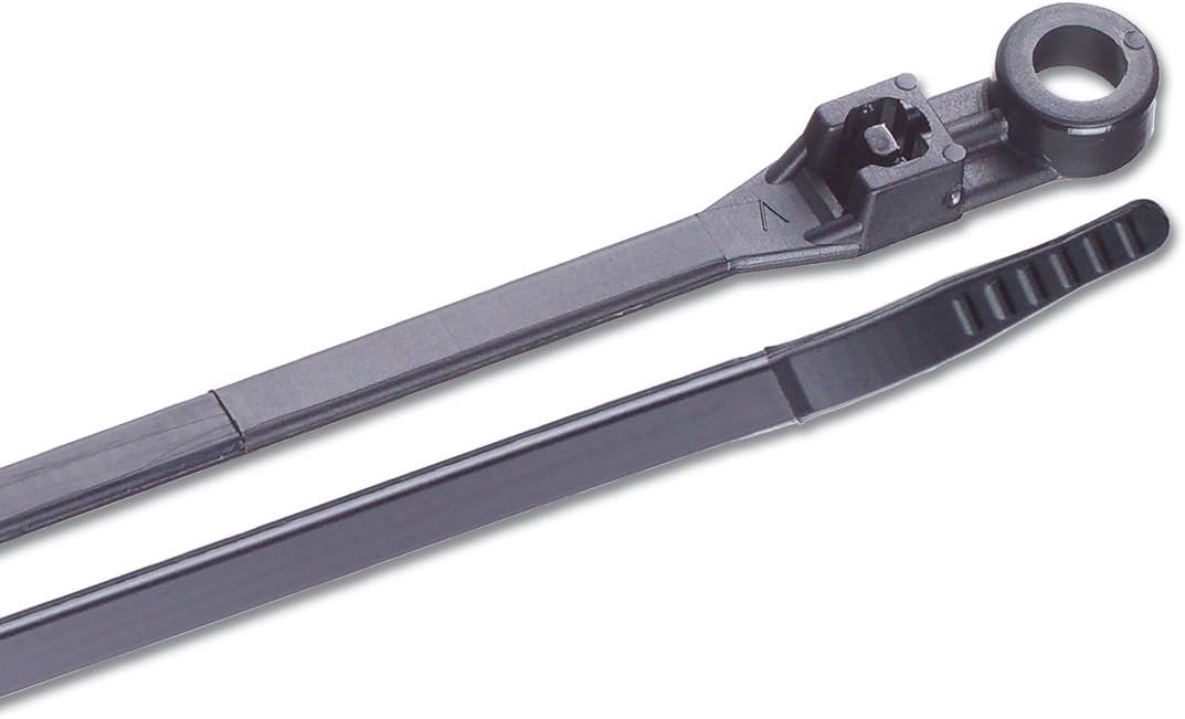 Ancor 199229 Cable Tie, Mounting, 8", Black, 100pc/bag