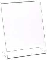 Azar Displays Acrylic L-Shaped Sign Holders, Clear - Pack of 10