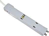 Monoprice Power & Surge - 6 Outlet Slim Surge Protector Power Strip With Coaxial Line Protection - 4 Feet