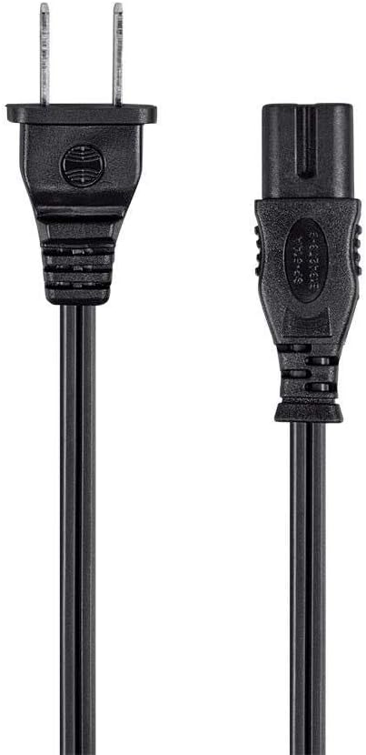 Monoprice Figure-8 (IEC C7 / IEC-320-C7) Non-Polarized Power Cord 18AWG SPT-2 Black