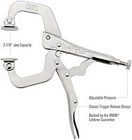 IRWIN Tools VISE-GRIP 18 The Original Locking C-Clamp with Swivel Pads (2” 50mm Clamping Gap) 6" Regular C-Clamp