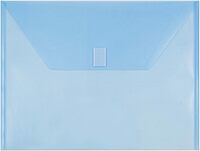 JAM PAPER Plastic Booklet Envelopes with Hook & Loop Closure - Pack of 12