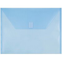 JAM PAPER Plastic Booklet Envelopes with Hook & Loop Closure - Pack of 12