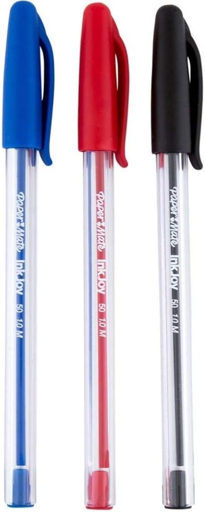 Papermate 2013157 InkJoy 50ST Ballpoint Pens, 1mm Medium Point, Ultra Smooth Ink, Assorted Colors, Pack of 24