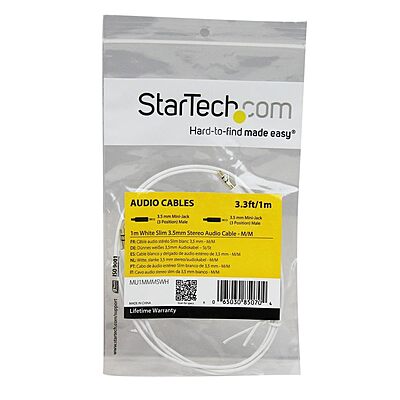 STARTECH.COM Slim 3.5mm Male-to-Male Stereo Audio Cable
