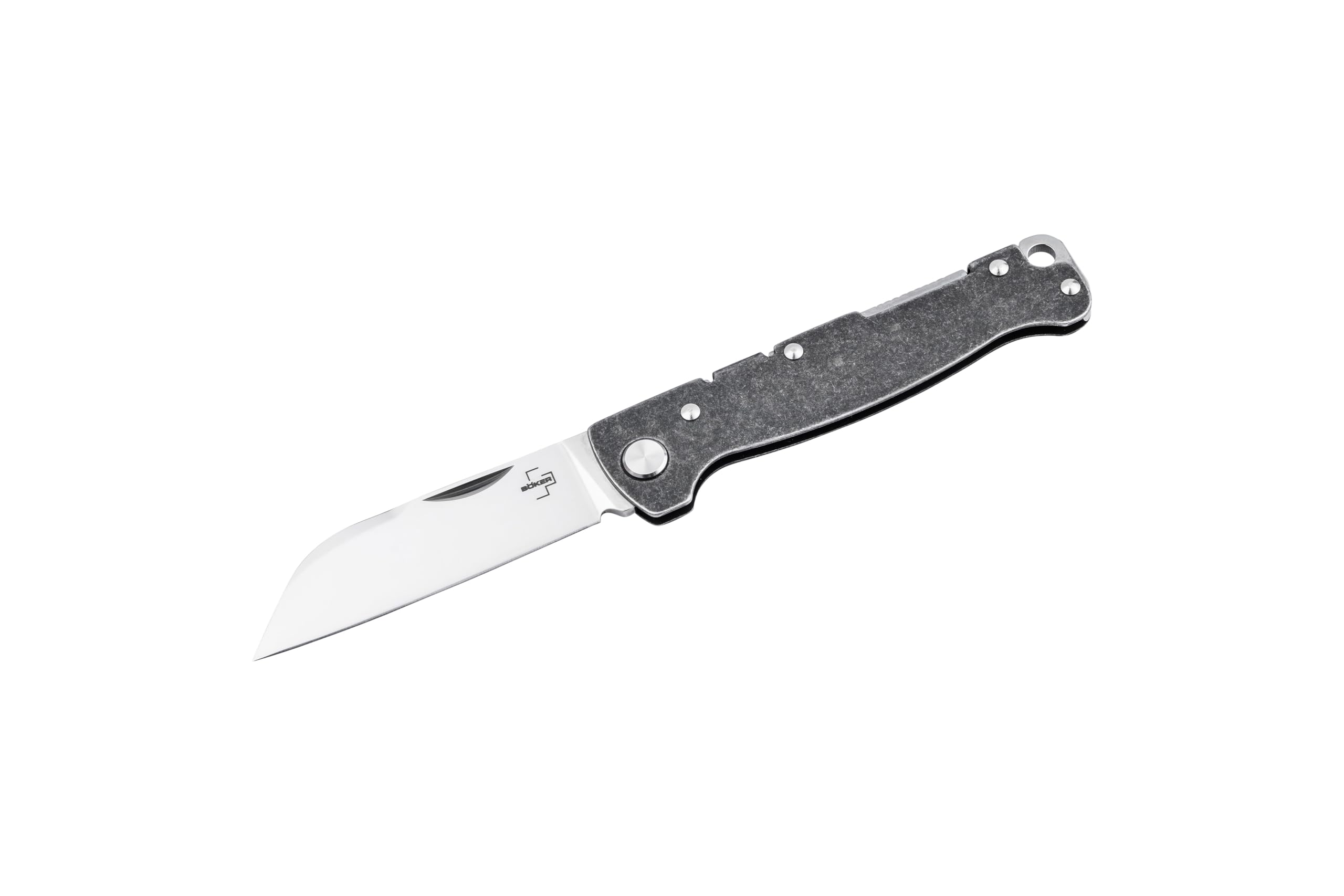 BÖKER PLUS® Atlas Backlock Sheepfoot Pocket Knife - Two-handed full metal folding knife with D2 Sheepfoot blade