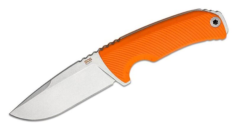 SOG Tellus FX Full-Sized Fixed Blade Knives 4.2" Full-Tang CRYO 440C Steel Blade GRN Handle UMS Compatible Sheath Blaze