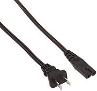 C2G 6ft 18 AWG 2-Slot Polarized Power Cord (NEMA 1-15P to IEC320C7) - 6ft