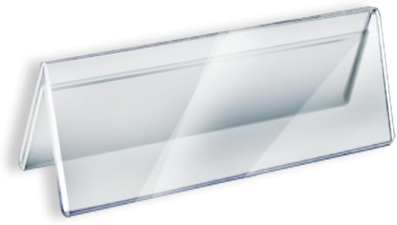 Azar Displays Acrylic Two-Sided Nameplates (Pack of 10)