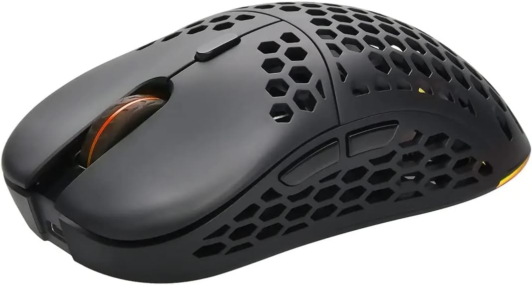 Monoprice Hyper-K Wireless Ultralight Gaming Mouse - PixArt Optical Sensor, Offers 6 Programmable DPI Settings - Dark Matter
