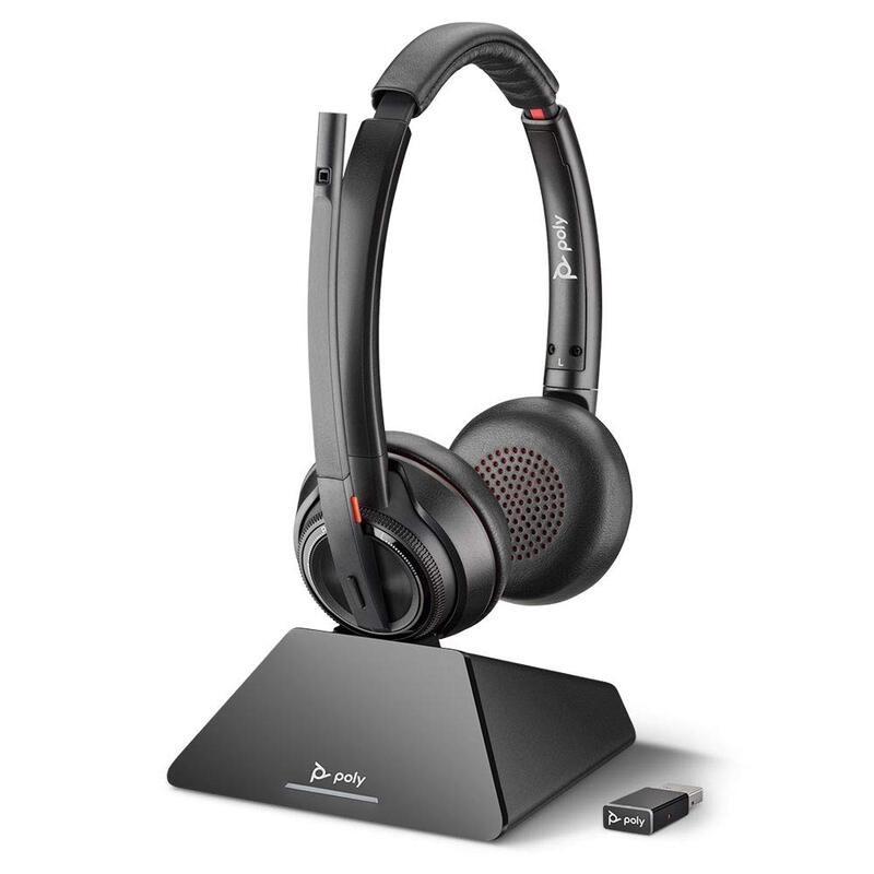Poly Savi 8220 UC DECT USB-A Headset - Stereo - True Wireless - Bluetooth/DECT - 450 ft - 20 Hz to 20 kHz - 77T33AAABA