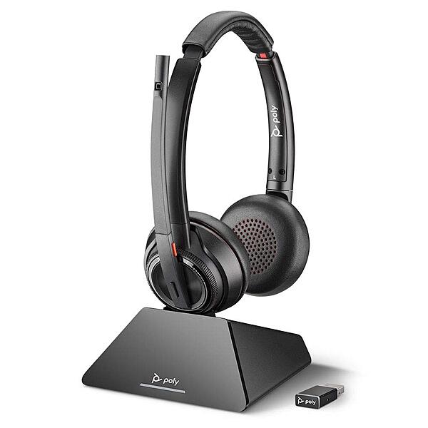 Poly Savi 8220 UC DECT USB-A Headset - Stereo - True Wireless - Bluetooth/DECT - 450 ft - 20 Hz to 20 kHz - 77T33AAABA