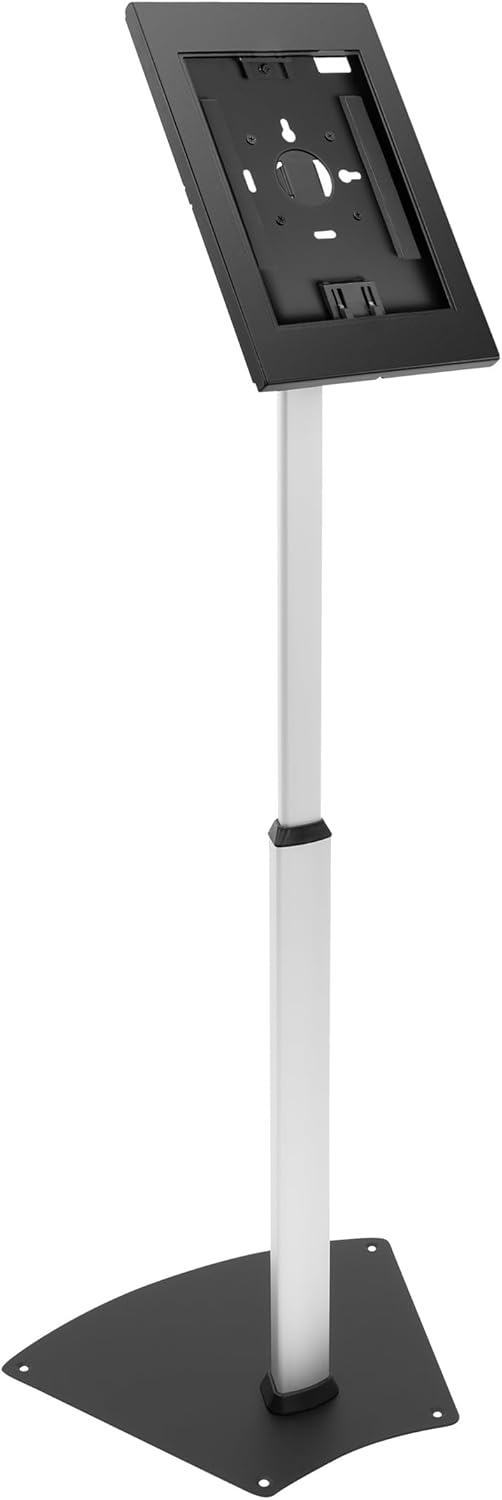 Mount-It! Anti-Theft Tablet Kiosk Floor Stand Compatible with iPad 10, 9, 8, Pro 11, 10.5, Air 10.5, Height Adjustable Locking Kiosk for iPad, Steel Kiosk for Business and Retail Ipad Gen 10