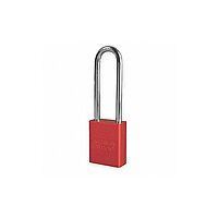 American Lock Red Anodized Aluminum Lockout Padlock - Keyed Different, 3" Shackle, 5-Pin
