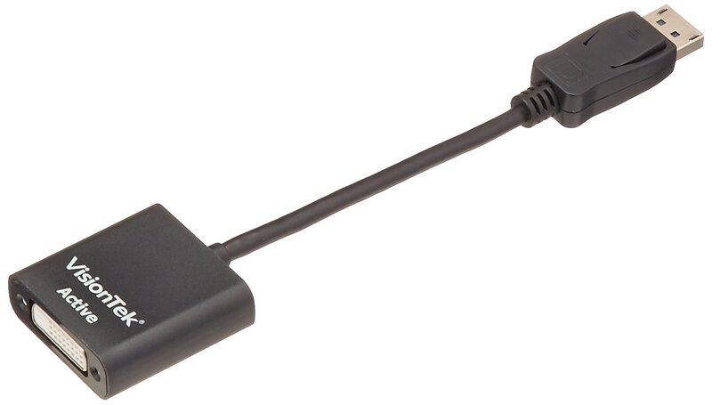 VisionTek DisplayPort to DVI-D Single Link Active Adapter, 7 Inches, Male to Female, for Lenovo, Dell, HP, Desktop Graphics and More (900340)