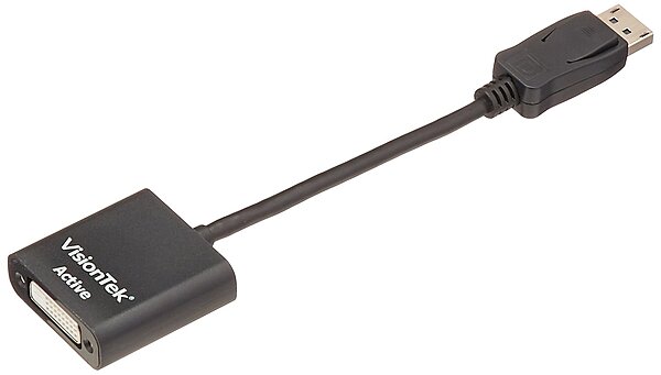 VisionTek DisplayPort to DVI-D Single Link Active Adapter, 7 Inches, Male to Female, for Lenovo, Dell, HP