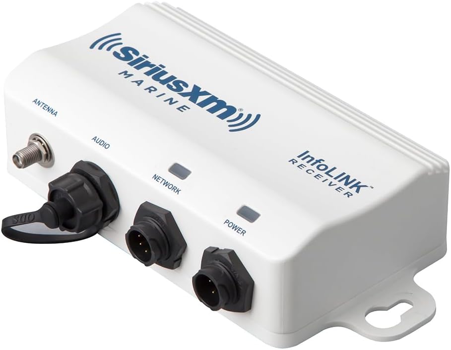 Raymarine E70499, SR200 SiriusXM InfoLINK Receiver, White, Small