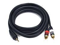 Monoprice Premium 3.5mm Stereo Male to 2 RCA Male Audio Cable, 22AWG Gold Plated