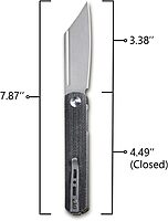 SENCUT Bronte Folding Pocket Knife with Front Flipper, 3.38 Inch 9Cr18MoV Reverse Tanto Blade