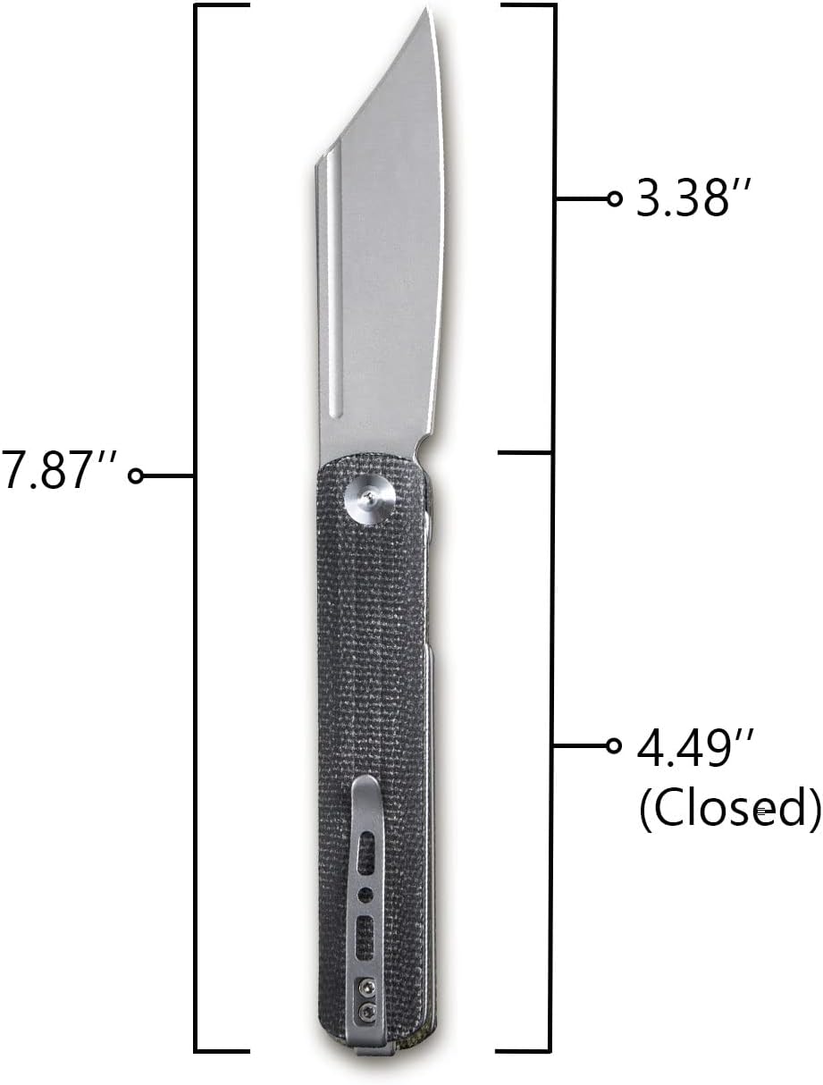 SENCUT Bronte Folding Pocket Knife with Front Flipper, 3.38 Inch 9Cr18MoV Reverse Tanto Blade