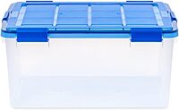 Iris Ultimate Weatherpro Storage Boxes, 23-5/8inL x 20-1/16inW x 16-3/16inH, 60 Qt, Clear, Set Of 4 Boxes