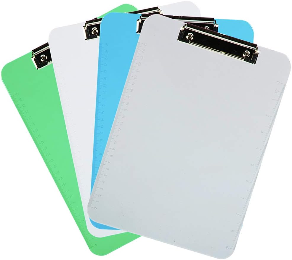 JAM PAPER Plastic Clipboards with Low-Profile Metal Clip - Letter Size