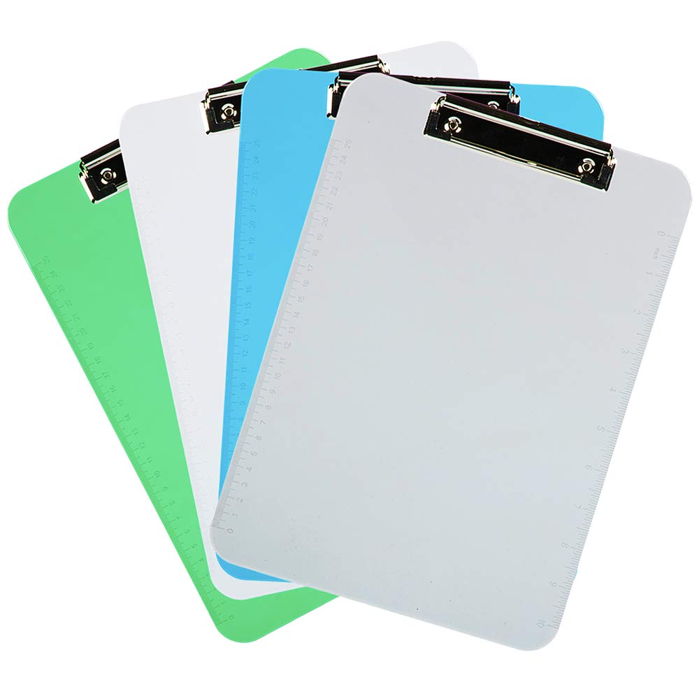 JAM PAPER Plastic Clipboards with Low-Profile Metal Clip - Letter Size