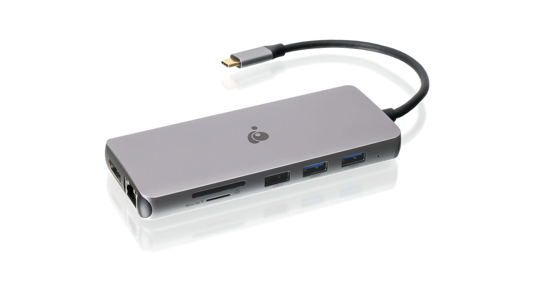 IOGEAR USB-C Triple Display Dock Station - 4K 60Hz - 2 HDMI - 1 DisplayPort - 2 USB2 - 2 USB3 - Ethernet - 3.5mm Audio