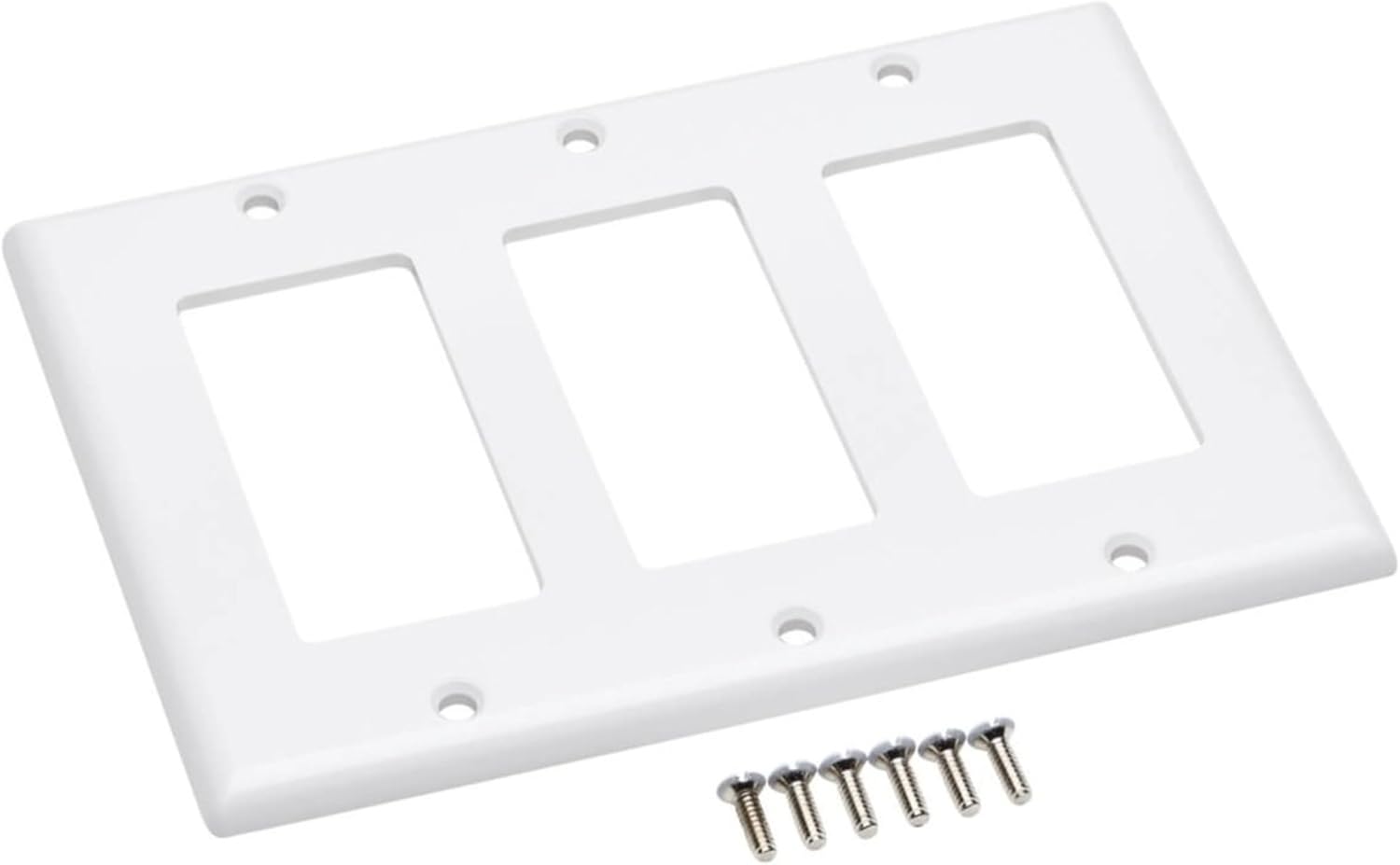 Tripp Lite Decora-Style Wall Plates & Center Inserts, Vertical, White, Polycarbonate