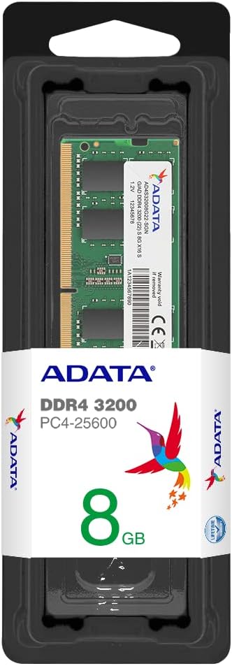ADATA Premier 8GB (1x8GB) DDR4 3200MHz CL22 PC4-25600 260-Pin SODIMM Memory RAM Single Pack(AD4S32008G22-SGN)