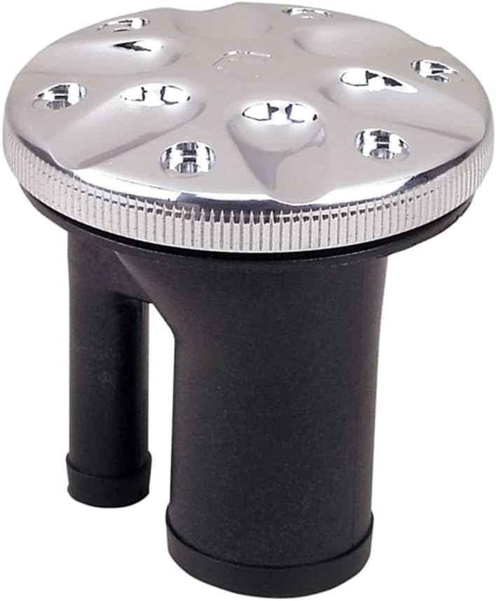 Perko 0591DPGCHR Vented Fill with Straight Neck for 1-1/2" Hose - Gas-Marked Chrome Cap