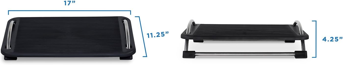 Mount-It! Tilting Footrest Under Desk | Ergonomic Office Foot Rest Adjustable | Computer Desk Foot Support | Large Platform