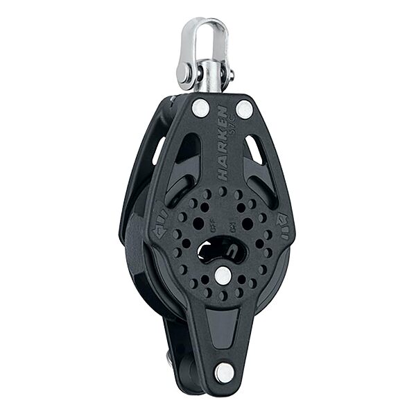 Harken 57mm Single Swivel Carbo Ratchet Block w/Becket