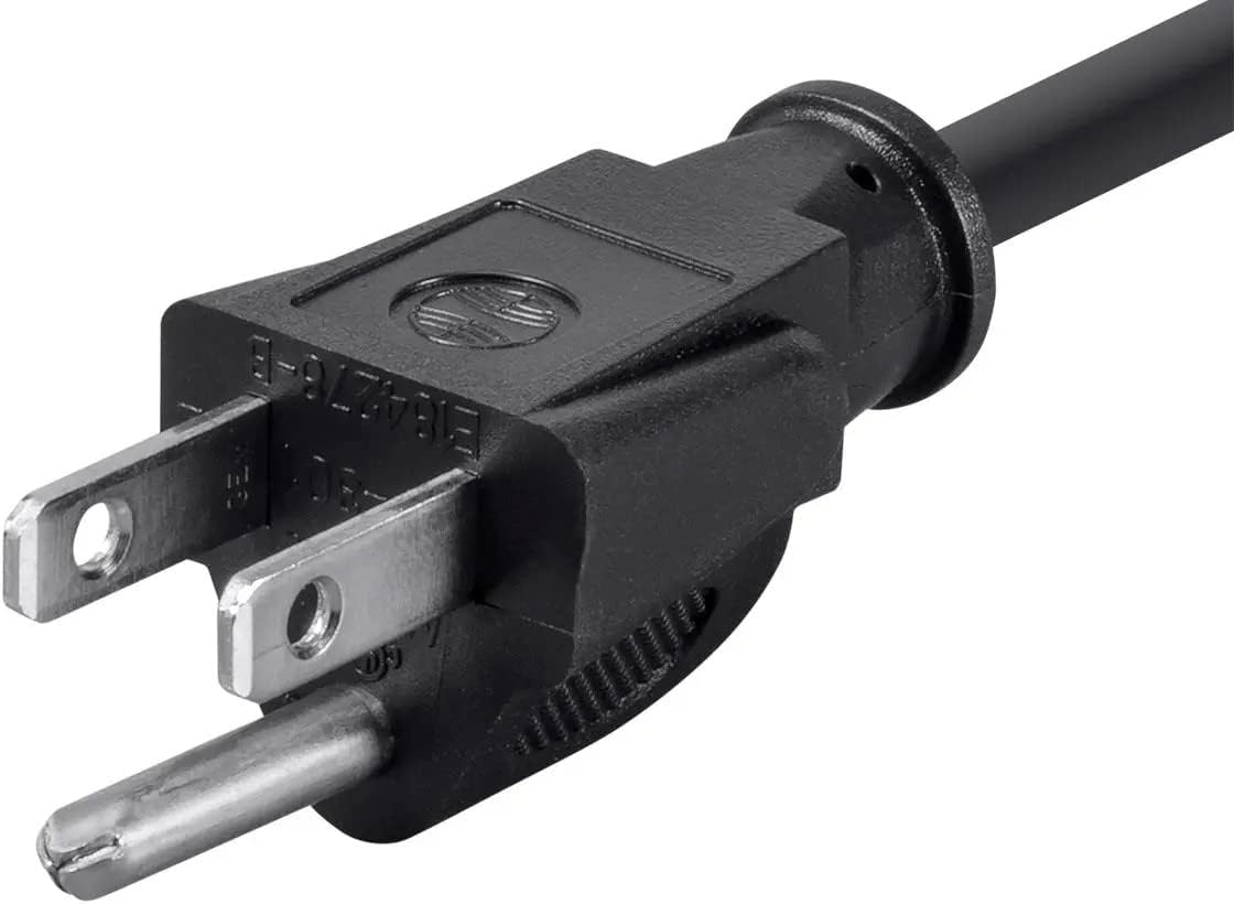 Monoprice Power Cord Cable NEMA 5-15P to IEC C13 - Black