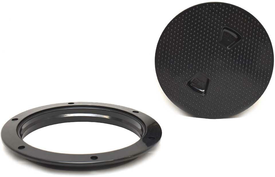 Beckson 6" Non-Skid Screw-Out Deck Plate - Black