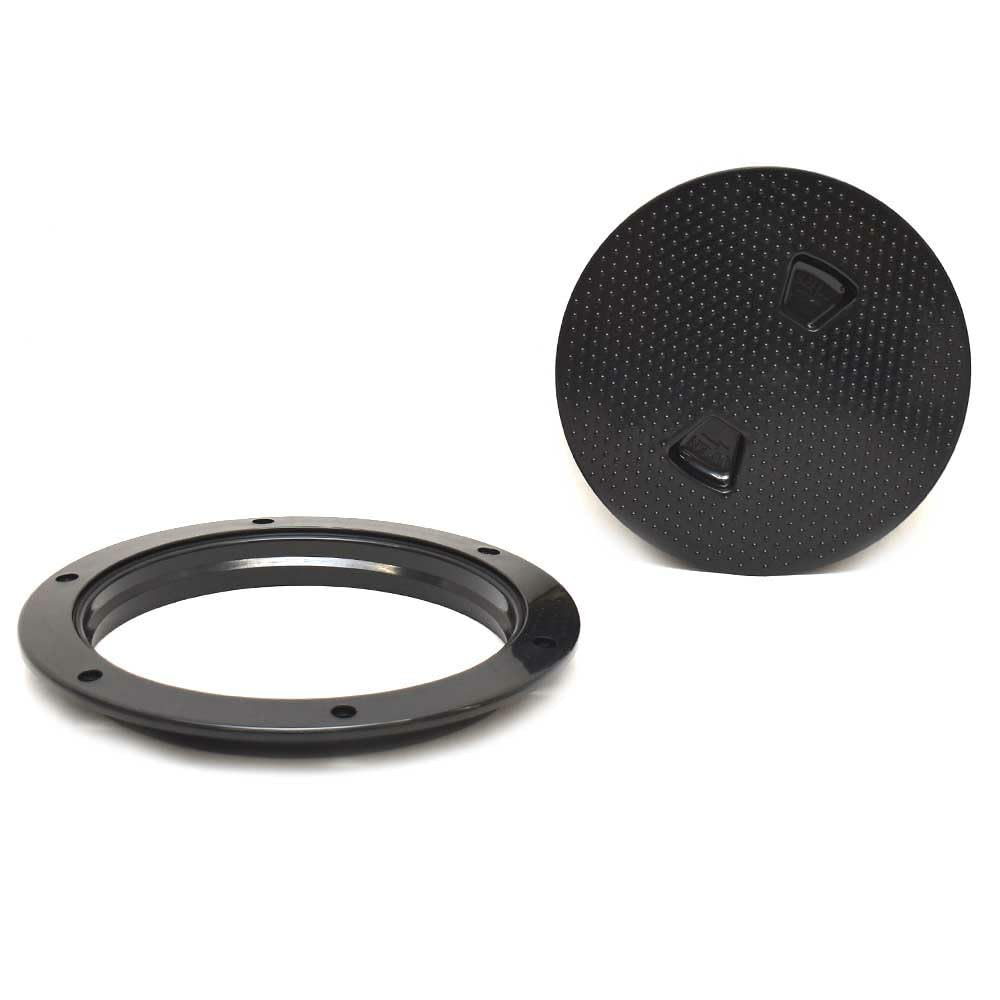 Beckson 6" Non-Skid Screw-Out Deck Plate - Black