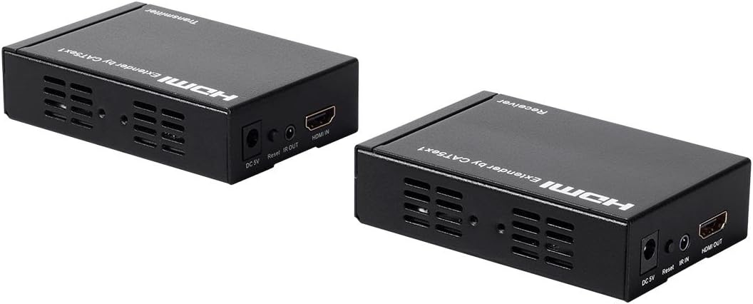 Monoprice HDMI Extender Over Single CAT6 (TCP/IP) - 100 Meters (328 Feet) With IR Support, HDCP 1.1 - Blackbird Series