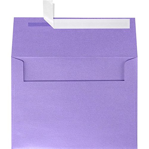 LUXPaper A2 Invitation Envelopes | Peel & Press | 4 3/8" x 5 3/4" | Amethyst Metallic | 80lb. Text | 1,000 Qty