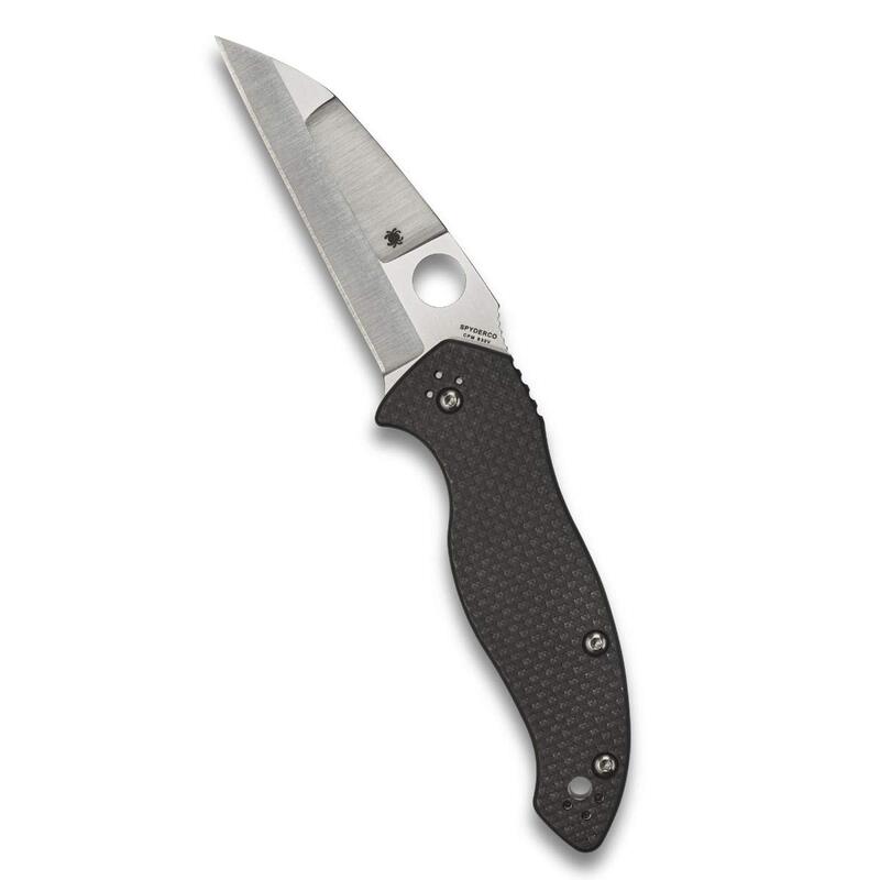 Spyderco Canis Knife with 3.43" CPM S30V Stainless Steel Blade and Carbon Fiber G-10 Laminate Handle - PlainEdge - C248CFP