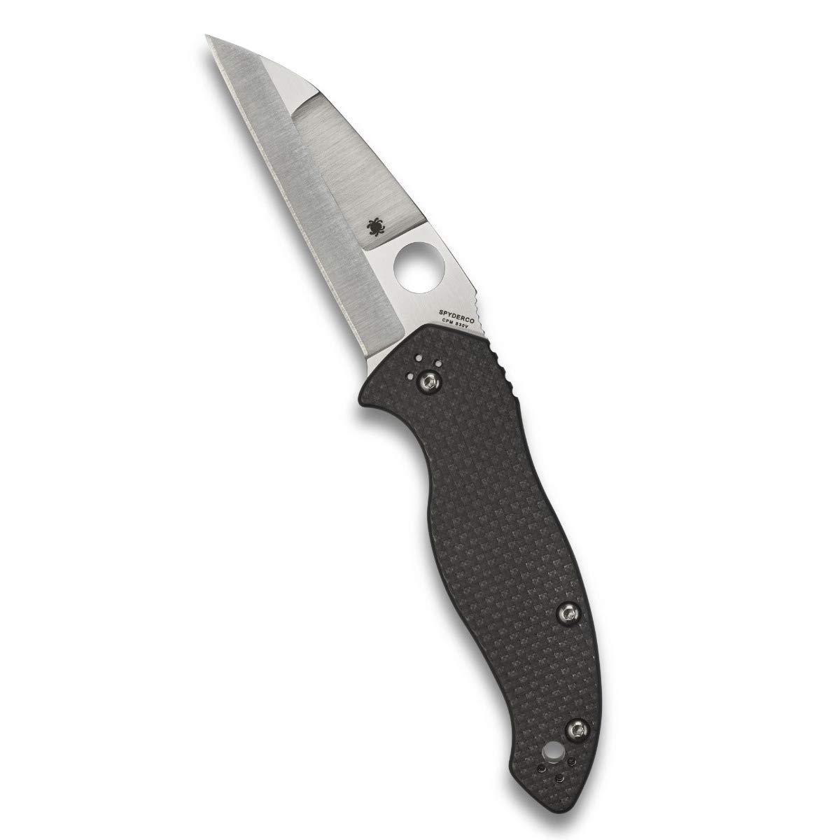 Spyderco Canis Knife with 3.43" CPM S30V Stainless Steel Blade and Carbon Fiber G-10 Laminate Handle - PlainEdge - C248CFP