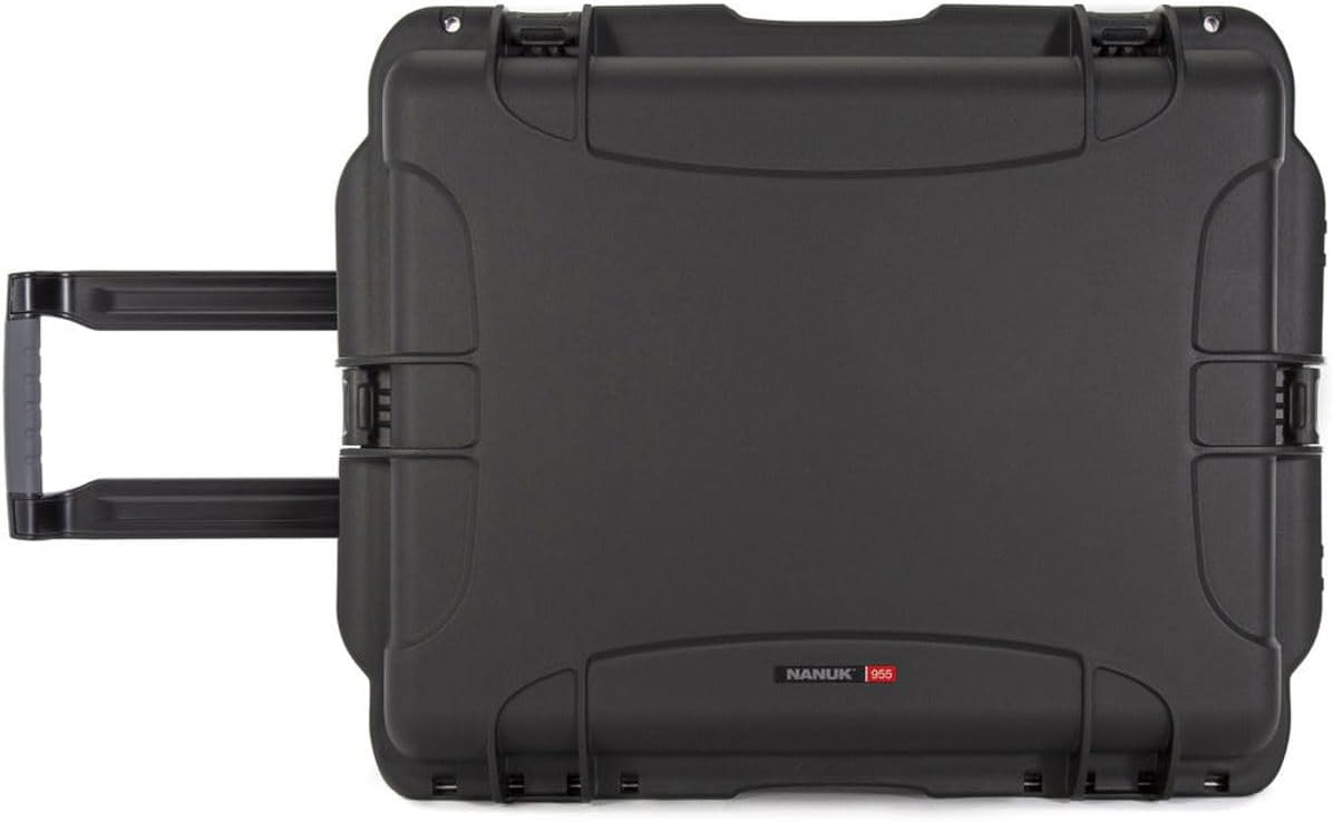 NANUK Wheeled Series 955 Lightweight NK-7 Resin Waterproof Hard Case with Foam Insert, Black