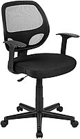 FLASH FURNITURE Flash Fundamentals Mid-Back Mesh Swivel Ergonomic Task Office Chair with Arms
