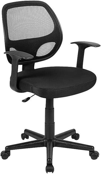 FLASH FURNITURE Flash Fundamentals Mid-Back Mesh Swivel Ergonomic Task Office Chair with Arms
