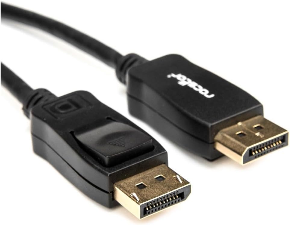Rocstor Premium 3ft / 1m DisplayPort 1.2 Cable M/M - DisplayPort 4k - DisplayPort Male Digital Audio/Video - 3ft
