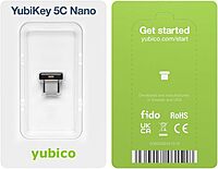 Yubico - YubiKey 5C Nano - Multi-Factor authentication (MFA) Security Key and passkey, Connect via USB-C, Compact Size, FIDO Certified - Protect Online Accounts