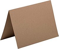 JAM PAPER Blank Foldover Cards - Brown Kraft 60lb - 25/Pack
