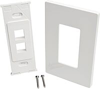 Tripp Lite Single-Gang Universal Keystone Wall Plate (N080 Series), White