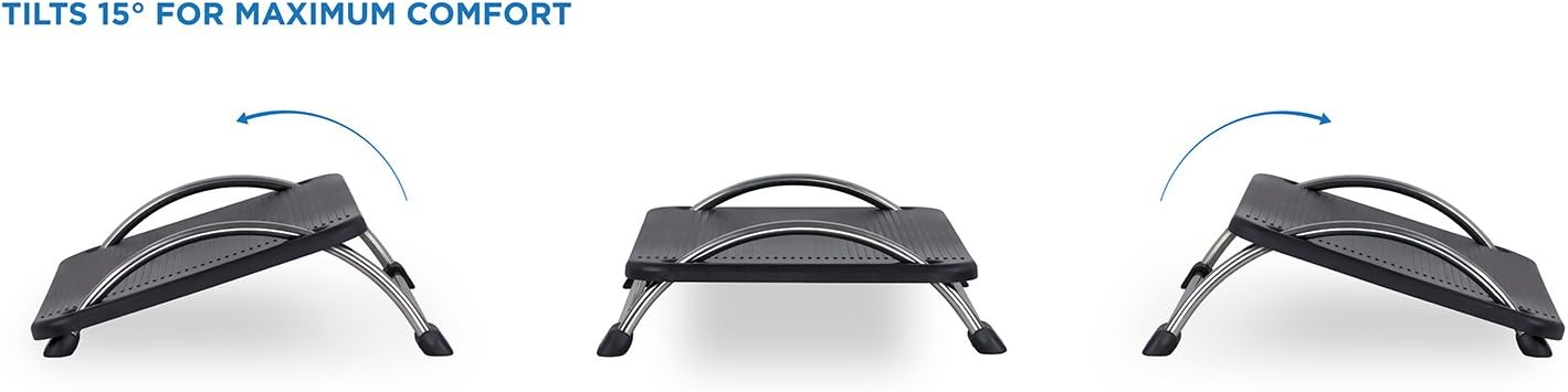 Mount-It! Tilting Footrest Under Desk | Ergonomic Office Foot Rest Adjustable | Computer Desk Foot Support | Large Platform