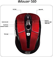 ADESSO iMouse S60 Wireless Optical Mouse with 2.4 GHz RF, Programmable Driver, Tilt-Wheel Scrolling